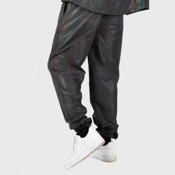 Unisex Rainbow Reflective Track Pants, Official RFLCTIV Squid Ink Dichroic Sz Sm - Picture 9 of 12